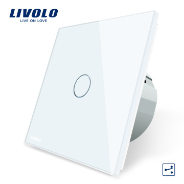 livolo EU-Standard 2-Wege-Smart-Elektro-Weißes Glas Wasserdichte Feuerfeste Kratzschalter VL-C701S-11/12/13/15